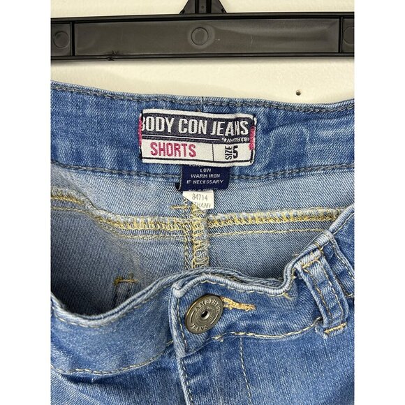 Body con jeans girl’s shorts size 5 light wash - Picture 5 of 9